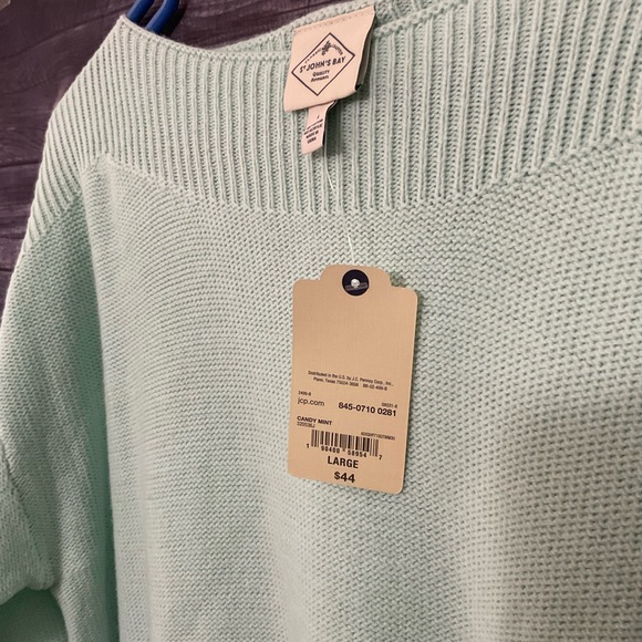 St. John’s Bay slightly distressed sweater Size LARGE NEW - Picture 2 of 4